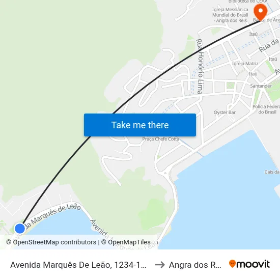 Avenida Marquês De Leão, 1234-1312 to Angra dos Reis map