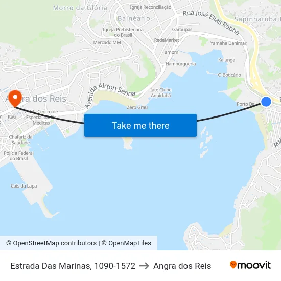 Estrada Das Marinas, 1090-1572 to Angra dos Reis map