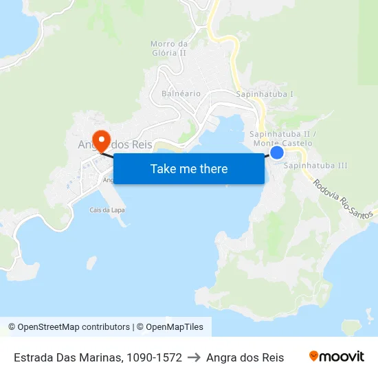 Estrada Das Marinas, 1090-1572 to Angra dos Reis map