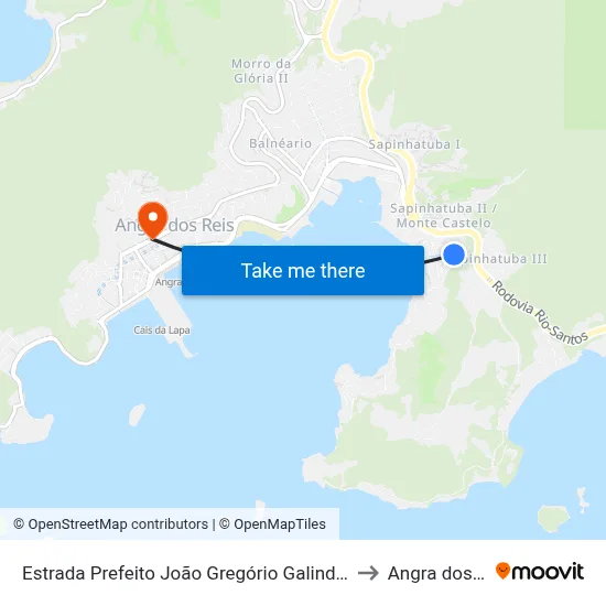 Estrada Prefeito João Gregório Galindo, 741-1087 to Angra dos Reis map