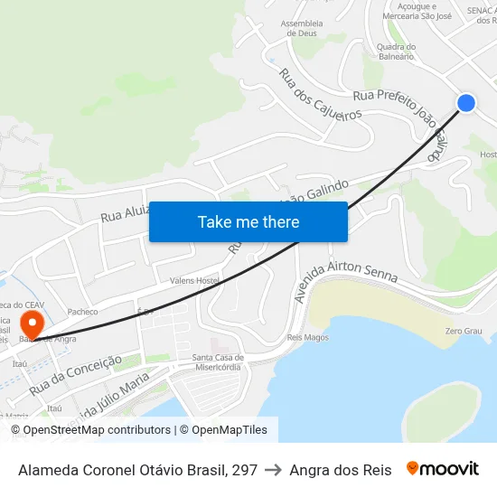 Alameda Coronel Otávio Brasil, 297 to Angra dos Reis map