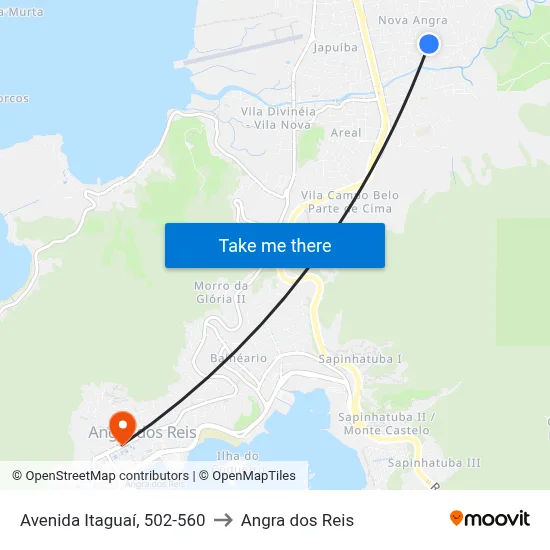 Avenida Itaguaí, 502-560 to Angra dos Reis map