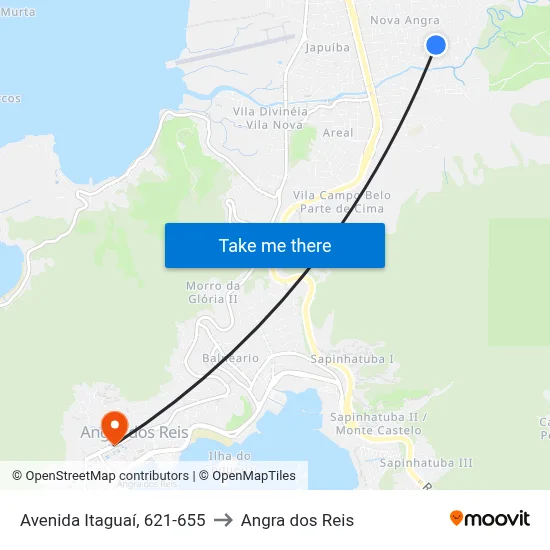 Avenida Itaguaí, 621-655 to Angra dos Reis map