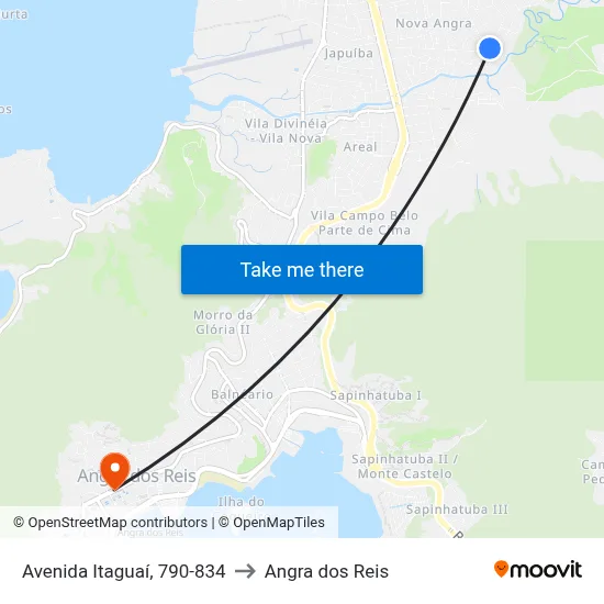Avenida Itaguaí, 790-834 to Angra dos Reis map