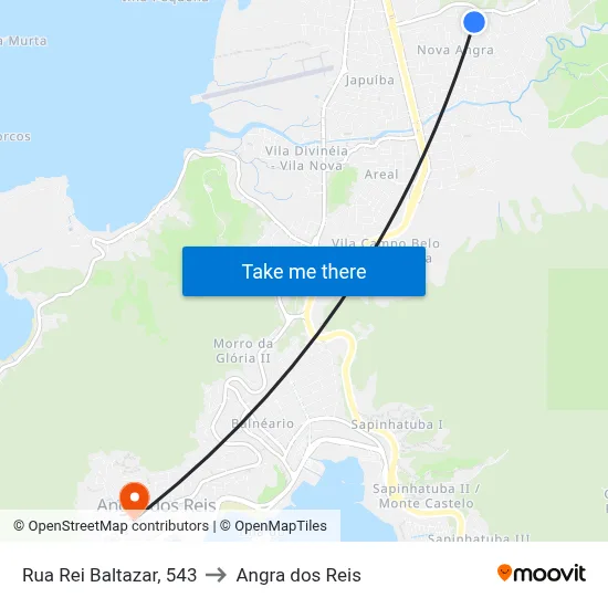 Rua Rei Baltazar, 543 to Angra dos Reis map