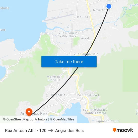 Rua Antoun Affif - 120 to Angra dos Reis map
