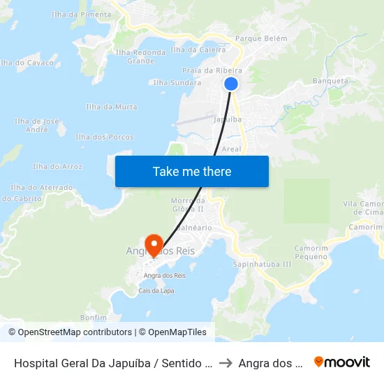 Hospital Geral Da Japuíba / Sentido Centro to Angra dos Reis map