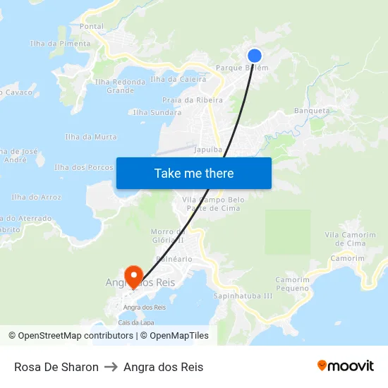 Rosa De Sharon to Angra dos Reis map