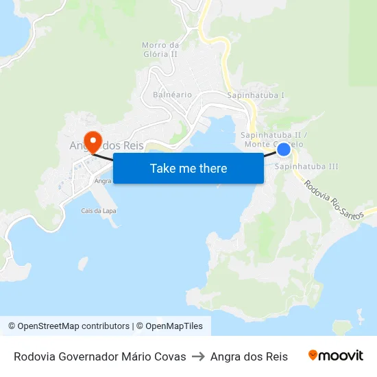 Rodovia Governador Mário Covas to Angra dos Reis map