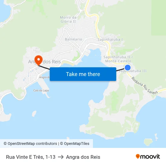 Rua Vinte E Três, 1-13 to Angra dos Reis map