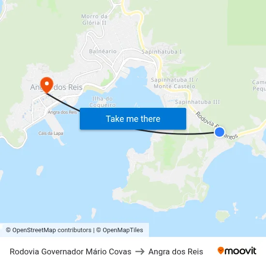 Rodovia Governador Mário Covas to Angra dos Reis map