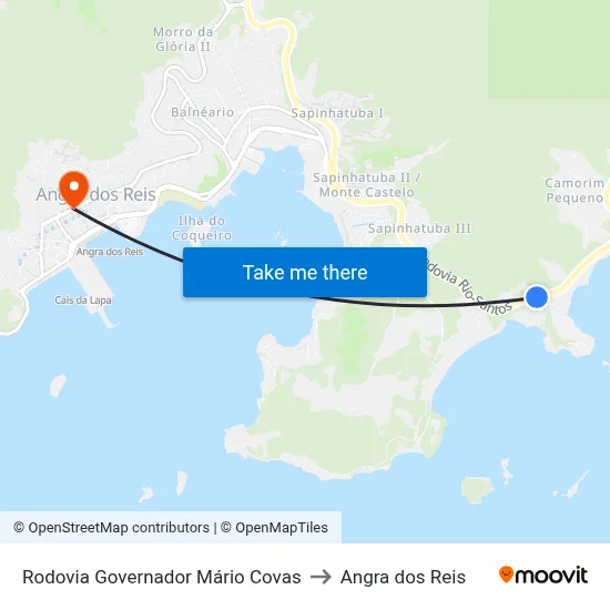 Rodovia Governador Mário Covas to Angra dos Reis map