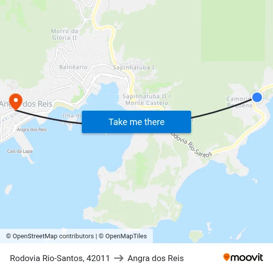 Rodovia Rio-Santos, 42011 to Angra dos Reis map