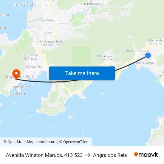 Avenida Winston Maruca, 413-523 to Angra dos Reis map