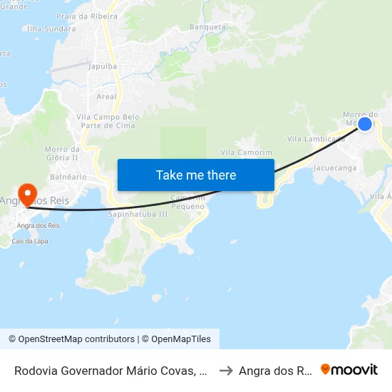 Rodovia Governador Mário Covas, 6885 to Angra dos Reis map