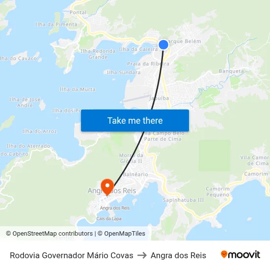 Rodovia Governador Mário Covas to Angra dos Reis map