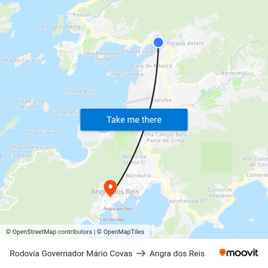 Rodovia Governador Mário Covas to Angra dos Reis map