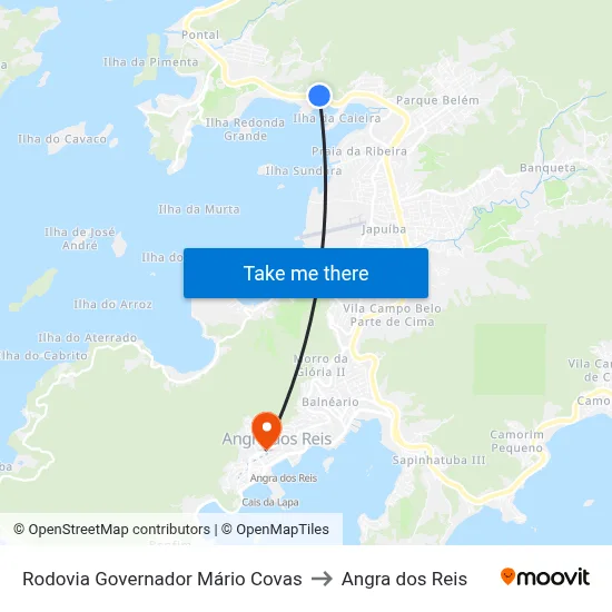 Rodovia Governador Mário Covas to Angra dos Reis map