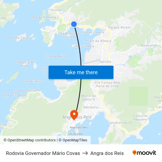 Rodovia Governador Mário Covas to Angra dos Reis map