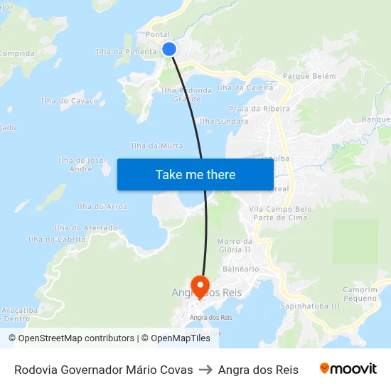 Rodovia Governador Mário Covas to Angra dos Reis map