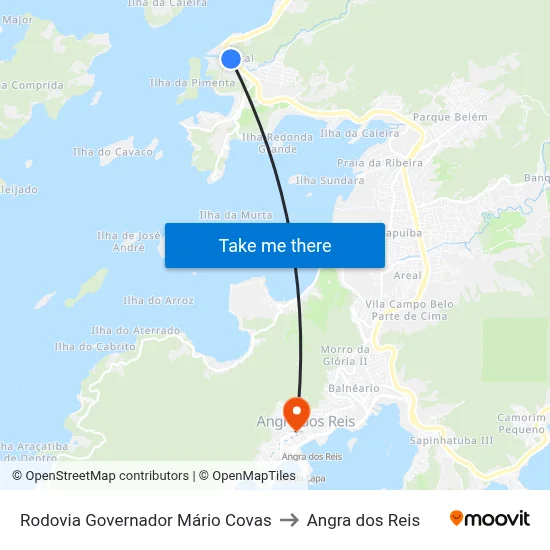 Rodovia Governador Mário Covas to Angra dos Reis map