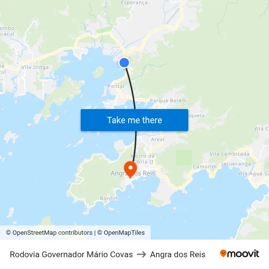 Rodovia Governador Mário Covas to Angra dos Reis map