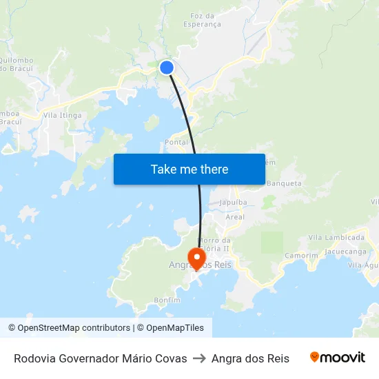 Rodovia Governador Mário Covas to Angra dos Reis map