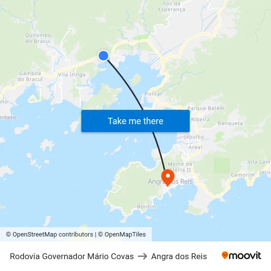Rodovia Governador Mário Covas to Angra dos Reis map