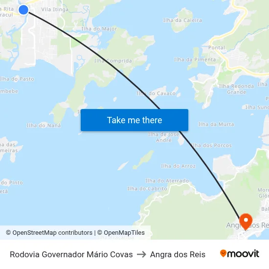 Rodovia Governador Mário Covas to Angra dos Reis map