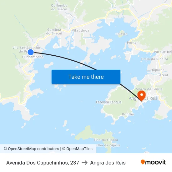 Avenida Dos Capuchinhos, 237 to Angra dos Reis map