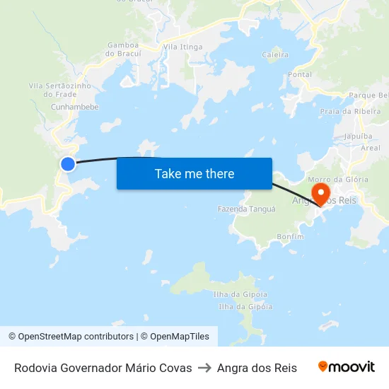 Rodovia Governador Mário Covas to Angra dos Reis map