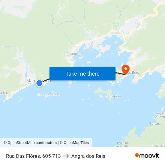 Rua Das Flôres, 605-713 to Angra dos Reis map