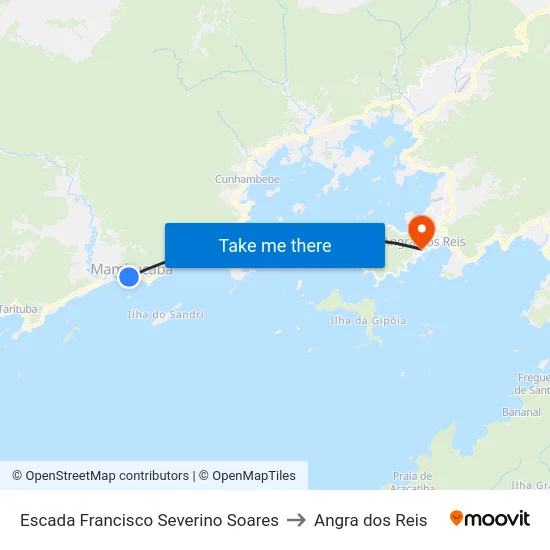 Escada Francisco Severino Soares to Angra dos Reis map