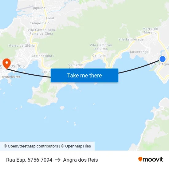 Rua Eap, 6756-7094 to Angra dos Reis map
