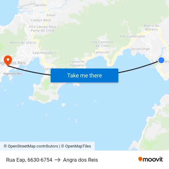 Rua Eap, 6630-6754 to Angra dos Reis map