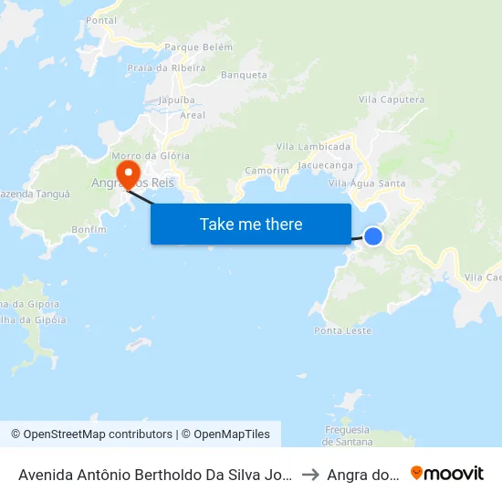 Avenida Antônio Bertholdo Da Silva Jordão, 2681-2703 to Angra dos Reis map