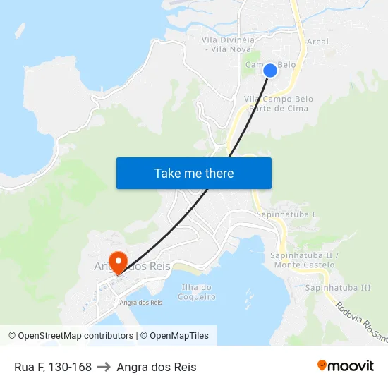 Rua F, 130-168 to Angra dos Reis map