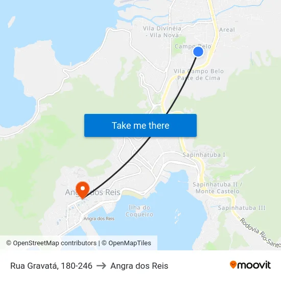 Rua Gravatá, 180-246 to Angra dos Reis map
