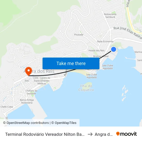Terminal Rodoviário Vereador Nilton Barbosa (Angra Dos Reis) to Angra dos Reis map