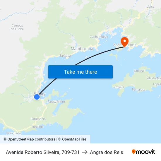 Avenida Roberto Silveira, 709-731 to Angra dos Reis map