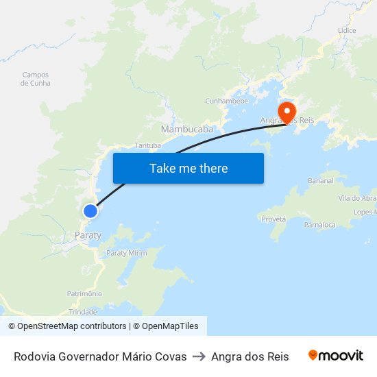 Rodovia Governador Mário Covas to Angra dos Reis map