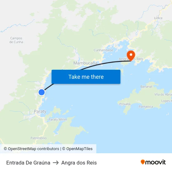 Entrada De Graúna to Angra dos Reis map