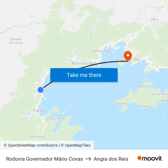 Rodovia Governador Mário Covas to Angra dos Reis map