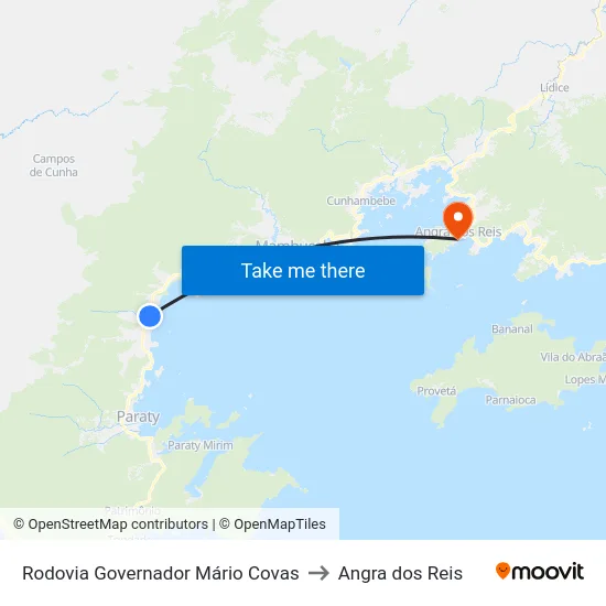 Rodovia Governador Mário Covas to Angra dos Reis map