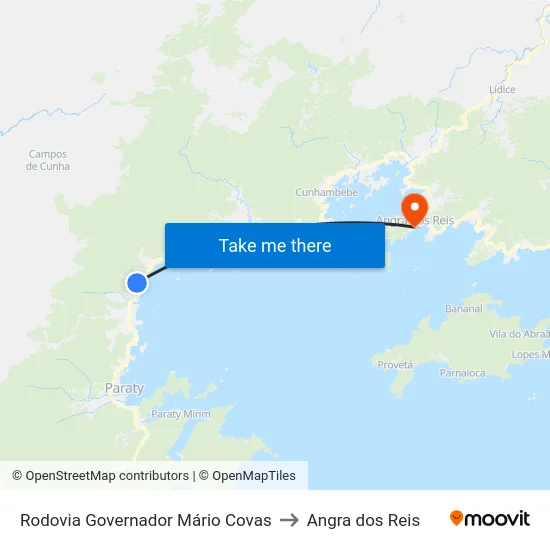 Rodovia Governador Mário Covas to Angra dos Reis map