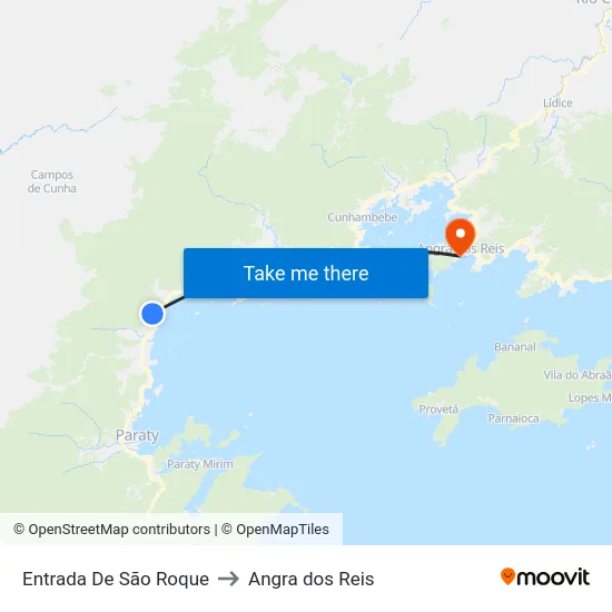 Entrada De São Roque to Angra dos Reis map
