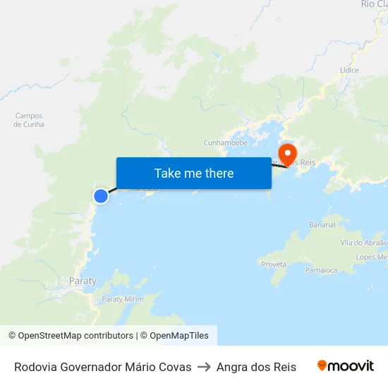 Rodovia Governador Mário Covas to Angra dos Reis map