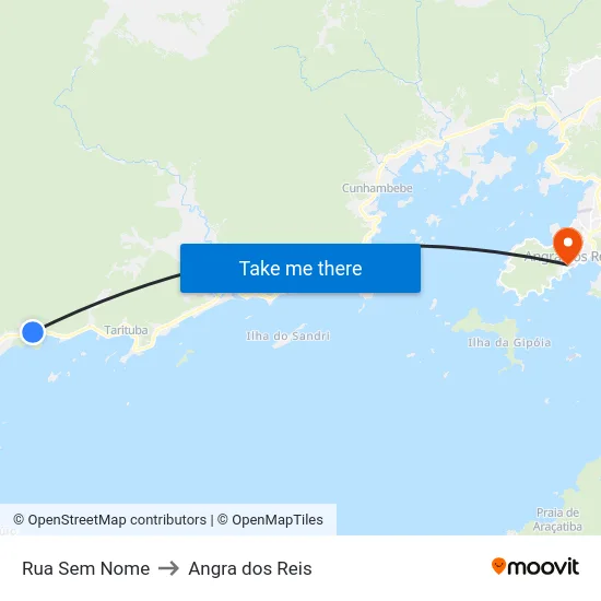 Rua Sem Nome to Angra dos Reis map