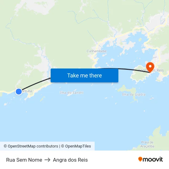 Rua Sem Nome to Angra dos Reis map