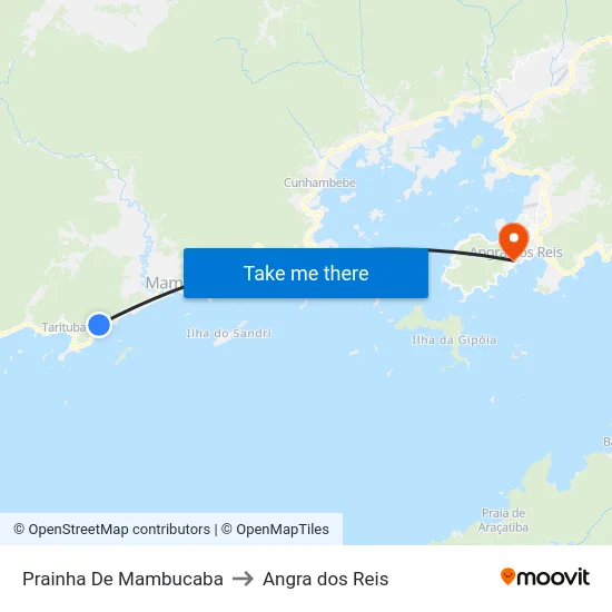 Prainha De Mambucaba to Angra dos Reis map